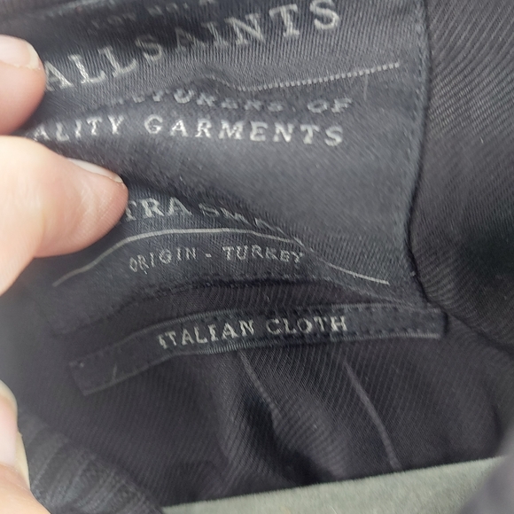 AllSaints Wool Meron Bomber Jacket Size XS Black - Picture 8 of 11